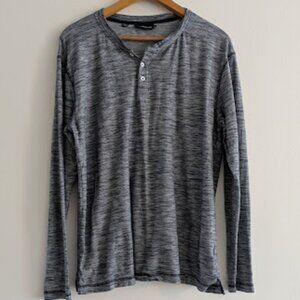 Rodd and Gunn Gray Striped Long Sleeved Shirt Size XL